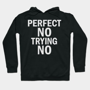 Am I Perfect? No Underachiever Funny Nonperformer Design Hoodie